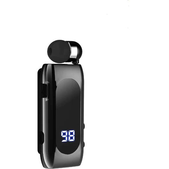 LED Ekranlı Makarali Kablosuz Bluetooth Kulaklık Siyah ürün görseli 1