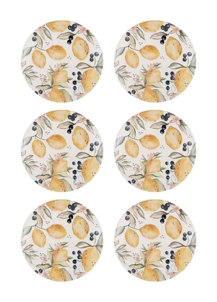 The Mia Limoncello Pasta Tabağı 6lı Set 19CM LMN012 ürün görseli 1