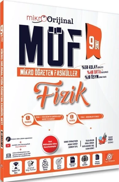 9. Sınıf Fizik MÖF Mikro Öğreten Fasiküller Orijinal Mikro ürün görseli 1