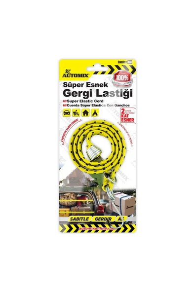 Süper Esnek Gergi Lastiği - 2 Metreye Kadar Esner BAGAJ TAVAN ürün görseli 1