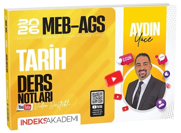 İndeks Akademi 2026 MEB-AGS Tarih Video Ders Notları -  İndeks Akademi Yayıncılık ürün görseli 1