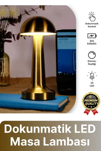 Özel Üretim Dokunmatik Şarjlı Dekoratif 3 Modlu 23 cm x 9 cm Modern Aç/Kapa Butonlu Led Masa Lambası ürün görseli 1