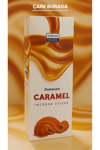 Darshan Incense - Karamel 20'li Çubuk Tütsü (İştah Açıcı & Mutluluk) ürün görseli 1