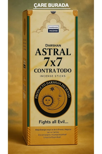 Darshan Incense - Astral 7×7 20'li Çubuk Tütsü (Kötü Enerjilere Karşı) ürün görseli 1