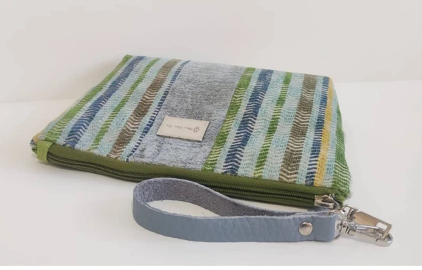 İTALYAN CLUTCH BLUE BAG - Resim 4