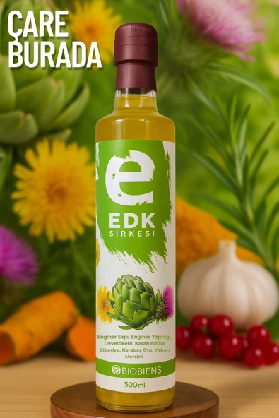 Enginar & Devedikeni & Karahindiba Sirkesi 500 ml (Biberiye, Karabaş Otu, Yaban Mersini) ürün görseli 1
