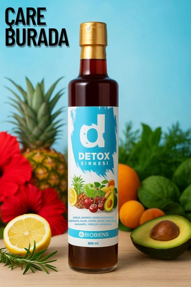 Detoks Sirkesi 500 ml (Kiraz, Ananas, Avokado, Zencefil, Hibisküs, Karanfil) ürün görseli 1