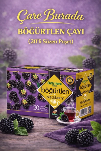 Böğürtlen Aromalı Karışık Bitki Çayı (20'li Süzen Poşet) ürün görseli 1