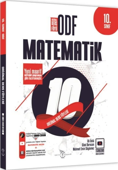 10. Sınıf Matematik ODF Orijinal Ders Föyleri Orijinal Yayınları ürün görseli 1