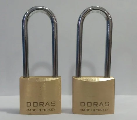 Doras Ersa 2'li Set Uzun Kanca Pas Pirinç Asma Kilit 40 Mm ürün görseli 1