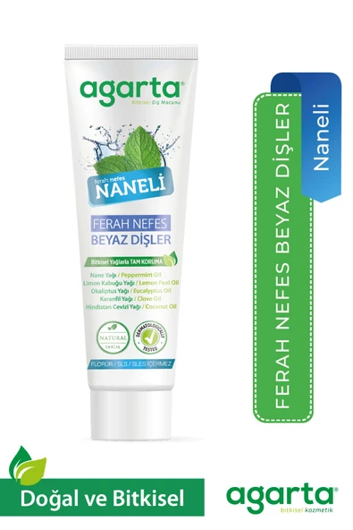 Agarta Doğal Yoğun Naneli Florürsüz Ferah Nefes Diş Macunu 100 Ml ürün görseli 1