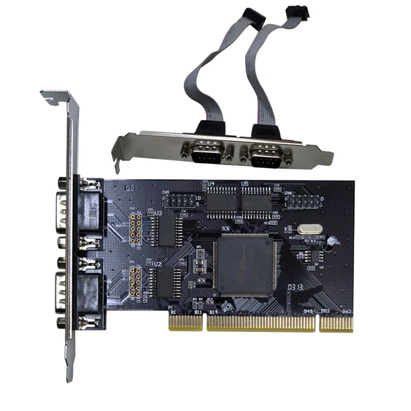 PCI 4 port seri com kart db9 rs232 com kart 2 port dahili 2 port harici ürün görseli 1