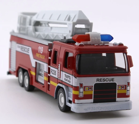 TOYZ DÜKKANIM Çek Bırak Metal Asansörlü İtfaiye 632-7 Kız Erkek Çocuk Oyuncak Eğitici Oyuncaklar ürün görseli 1