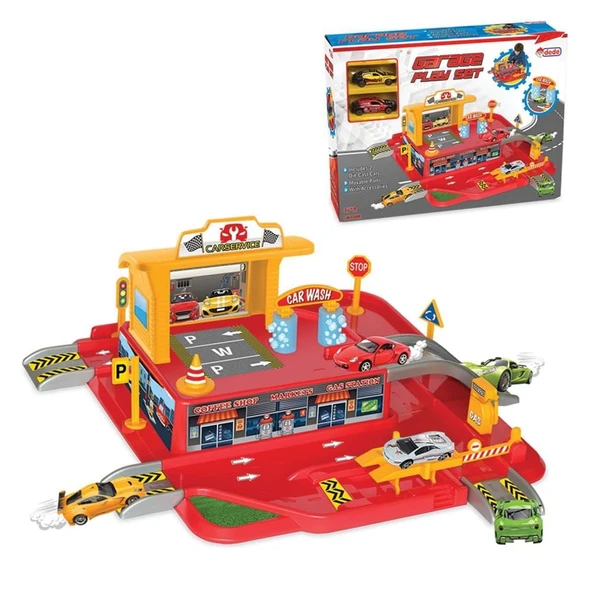 TOYZ DÜKKANIM Tek Katlı Araç Otopark Oyun Garaj Seti Kız Erkek Çocuk Oyuncak Eğitici Oyuncaklar ürün görseli 1