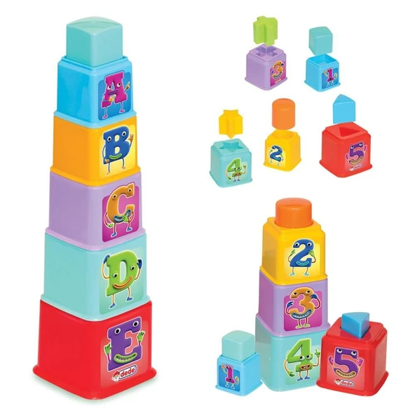 TOYZ DÜKKANIM Kare Kule Bultak Bebek Aktivide Oyun Seti Kız Erkek Çocuk Oyuncak Eğitici Oyuncaklar ürün görseli 1