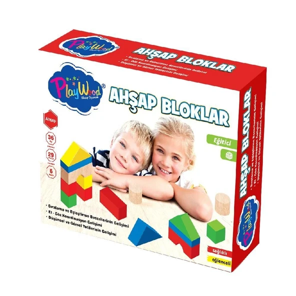 TOYZ DÜKKANIM 29 Parça Ahşap Eğitici Bloklar Doğal Oyuncak Kız Erkek Çocuk Oyuncak Eğitici Oyuncaklar ürün görseli 1