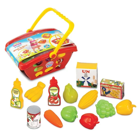 TOYZ DÜKKANIM 01377 KÜÇÜK MARKET SEPETİ Kız Erkek Çocuk Oyuncak Eğitici Oyuncaklar ürün görseli 1