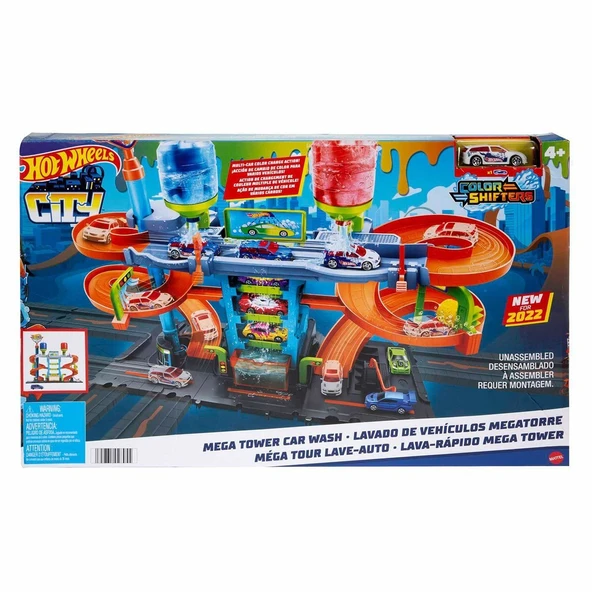 TOYZ DÜKKANIM HDP05 Hot Wheels Mega Araba Yıkama Kulesi Kız Erkek Çocuk Oyuncak Eğitici Oyuncaklar ürün görseli 1