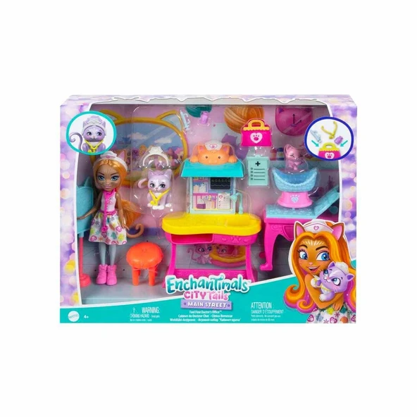 TOYZ DÜKKANIM HLH22 Enchantimals Klinik Oyun Seti Kız Erkek Çocuk Oyuncak Eğitici Oyuncaklar ürün görseli 1