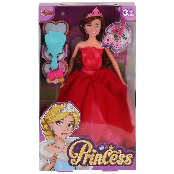 TOYZ DÜKKANIM WG-66796 Kutulu 29cm Aksesuarlı Prenses Kız Erkek Çocuk Oyuncak Eğitici Oyuncaklar ürün görseli 1