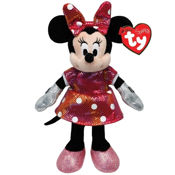 TOYZ DÜKKANIM TY Sparkle Sesli Peluş Minnie Mouse Rainbow 21cm Kız Erkek Çocuk Oyuncak Eğitici Oyuncaklar ürün görseli 1