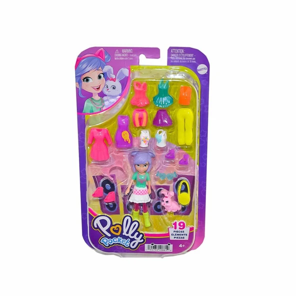 TOYZ DÜKKANIM HKV88 Polly Pocket Farklı Kombin Eğlencesi -1adet stokta olan gönderilir Oyun Setleri-Mattel Kız Erk ürün görseli 1