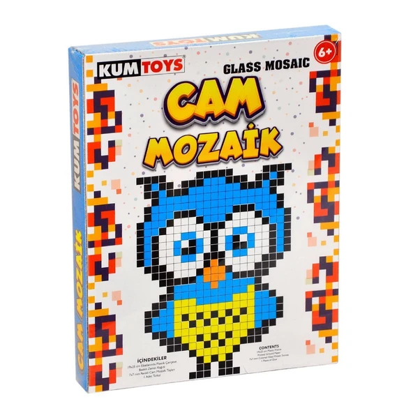 TOYZ DÜKKANIM KM2515 Kumtoys Cam Mozaik Kız Erkek Çocuk Oyuncak Eğitici Oyuncaklar ürün görseli 1