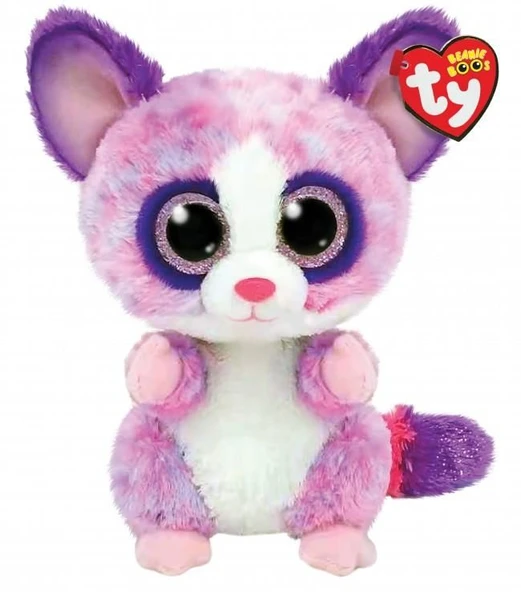 TOYZ DÜKKANIM TY Peluş Becca the Pink Bush Baby Regular Beanie Boo Kız Erkek Çocuk Oyuncak Eğitici Oyuncaklar ürün görseli 1