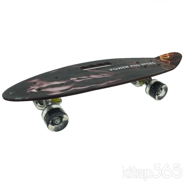 TOYZ DÜKKANIM 885 Desenli Orta Boy Işıklı Kaykay 60cm Kız Erkek Çocuk Oyuncak Eğitici Oyuncaklar ürün görseli 1