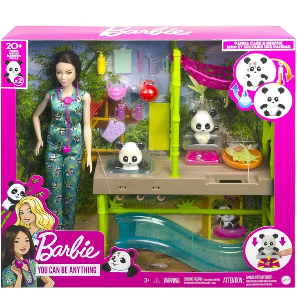 TOYZ DÜKKANIM HKT77 Barbie Panda Bakımı Oyun Seti Kız Erkek Çocuk Oyuncak Eğitici Oyuncaklar ürün görseli 1