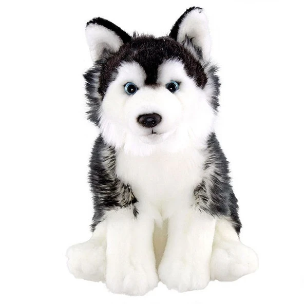 TOYZ DÜKKANIM 28Cm Floppy Siyah Husky Kız Erkek Çocuk Oyuncak Eğitici Oyuncaklar ürün görseli 1