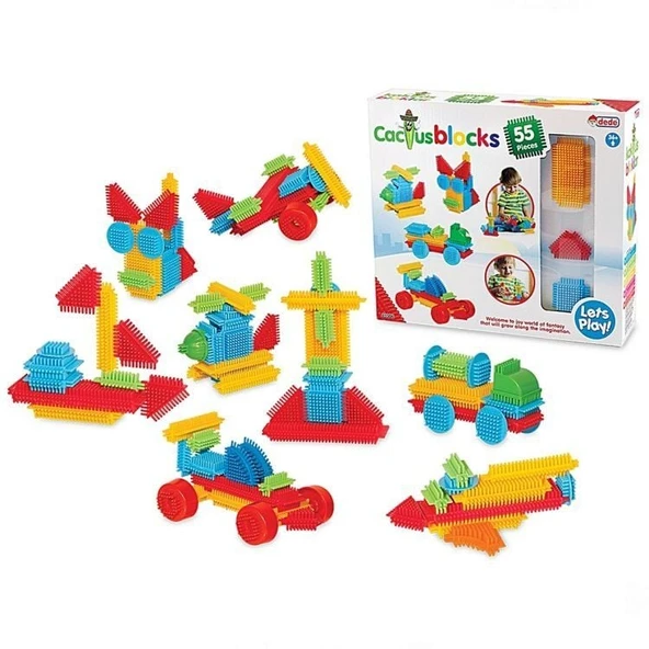 TOYZ DÜKKANIM Dede Kaktüs Bloklar 55 Parça Kız Erkek Çocuk Oyuncak Eğitici Oyuncaklar ürün görseli 1