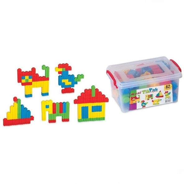 TOYZ DÜKKANIM Dede Maxi Tiktak Küçük Boy 62 Parça Kız Erkek Çocuk Oyuncak Eğitici Oyuncaklar ürün görseli 1