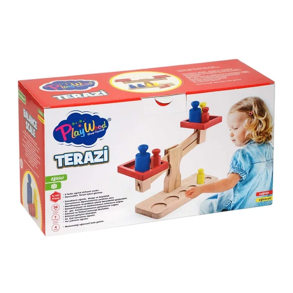TOYZ DÜKKANIM Kutulu Ahşap Terazi - ONY-313 Kız Erkek Çocuk Oyuncak Eğitici Oyuncaklar ürün görseli 1
