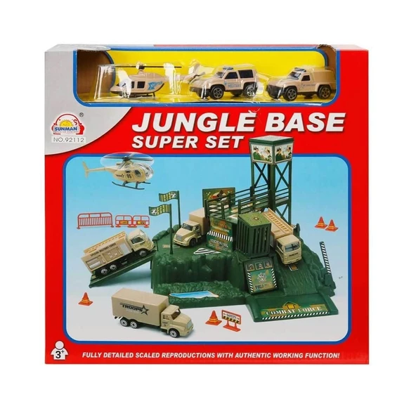 TOYZ DÜKKANIM 3 Araçlı Oyun Seti İnşaat, Askeri,İtfaiye Kız Erkek Çocuk Oyuncak Eğitici Oyuncaklar ürün görseli 1