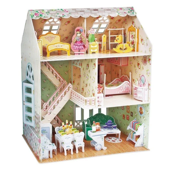 TOYZ DÜKKANIM CubicFun Dreamy Ev 3D Puzzle Kız Erkek Çocuk Oyuncak Eğitici Oyuncaklar ürün görseli 1
