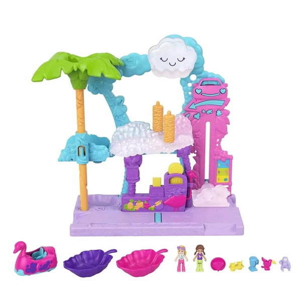TOYZ DÜKKANIM Polly Pocket Flamingo Araba Su Eğlencesi HHJ05 Kız Erkek Çocuk Oyuncak Eğitici Oyuncaklar ürün görseli 1