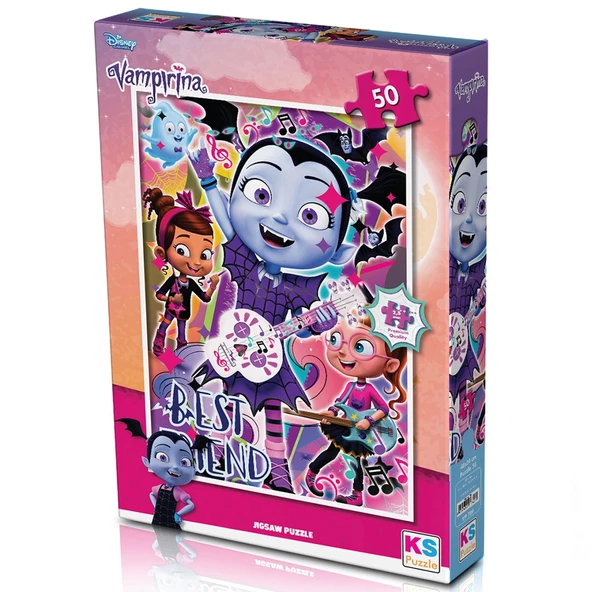 TOYZ DÜKKANIM KS Vampirina 50 Parça Puzzle Kız Erkek Çocuk Oyuncak Eğitici Oyuncaklar ürün görseli 1