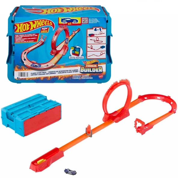 TOYZ DÜKKANIM Hot Wheels Track Builder Alev Temalı Akrobasi Seti HMC04 Kız Erkek Çocuk Oyuncak Eğitici Oyuncaklar ürün görseli 1