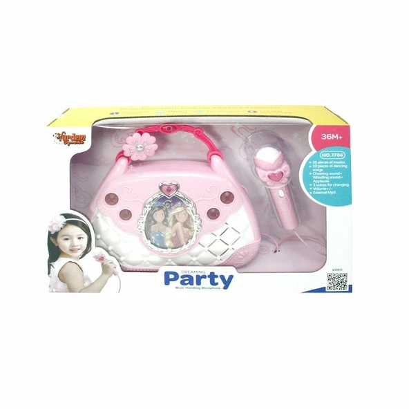 TOYZ DÜKKANIM BAO-1706 Mikrofonlu Mp3 Çalar Parti Müzikleri El Çantası Kız Erkek Çocuk Oyuncak Eğitici Oyuncaklar ürün görseli 1