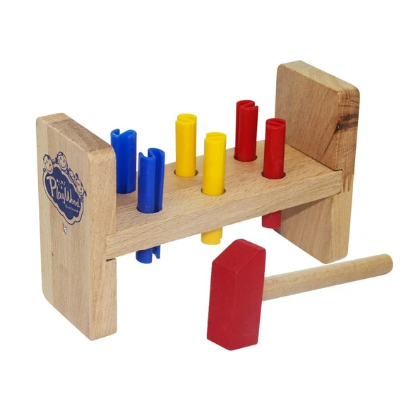 TOYZ DÜKKANIM Kutulu Ahşap Tak - Çak Kız Erkek Çocuk Oyuncak Eğitici Oyuncaklar ürün görseli 1