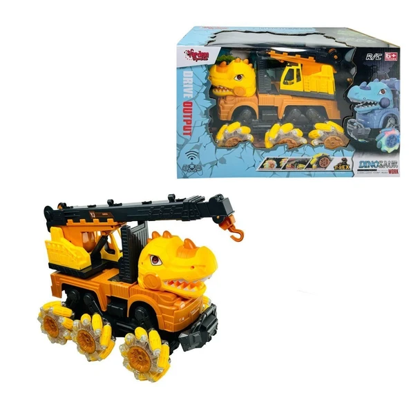 TOYZ DÜKKANIM YJ-078-1 Uzaktan Kumandalı Full Fonksiyon 2.4G Dinozor Kamyon Vinç -Vardem Kız Erkek Çocuk Oyuncak E ürün görseli 1