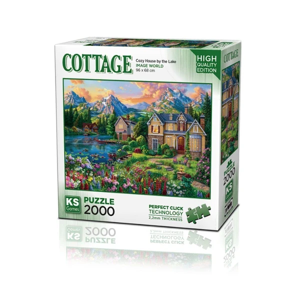 TOYZ DÜKKANIM 22522 Cozy House By The Lake 2000 Parça Puzzle -KS Puzzle Kız Erkek Çocuk Oyuncak Eğitici Oyuncaklar ürün görseli 1