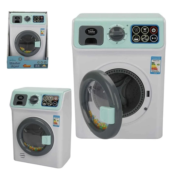 TOYZ DÜKKANIM Hommy Sesli ve Işıklı Yeşil Çamaşır Makinesi Kız Erkek Çocuk Oyuncak Eğitici Oyuncaklar ürün görseli 1