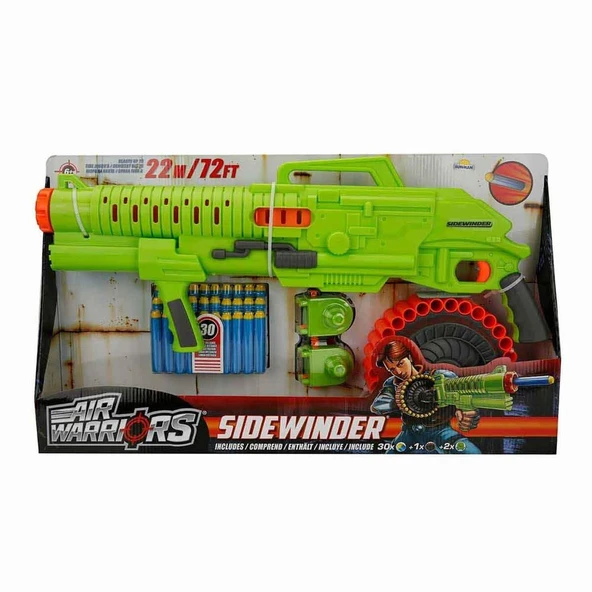 TOYZ DÜKKANIM Air Warriors Sidewinder Sünger Mermi Atan Silah 30 Mermili Kız Erkek Çocuk Oyuncak Eğitici Oyuncakla ürün görseli 1