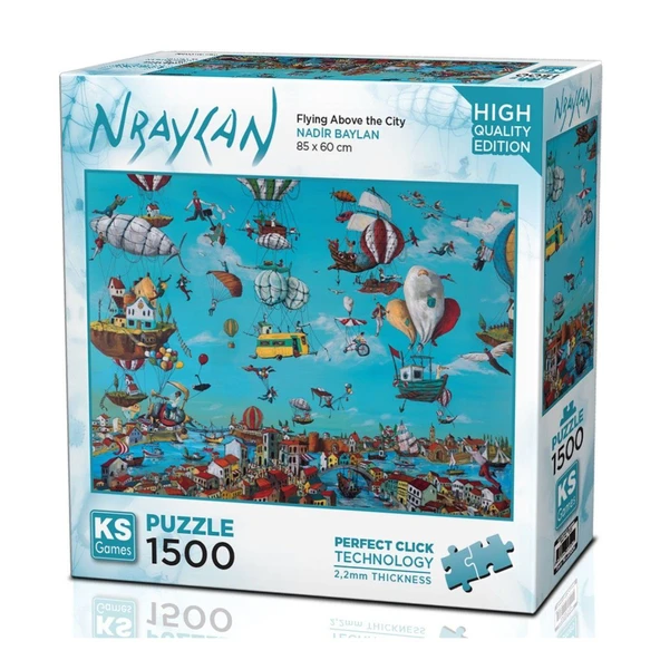 TOYZ DÜKKANIM 22024 Flying Above The City 1500 Parça Puzzle Kız Erkek Çocuk Oyuncak Eğitici Oyuncaklar ürün görseli 1