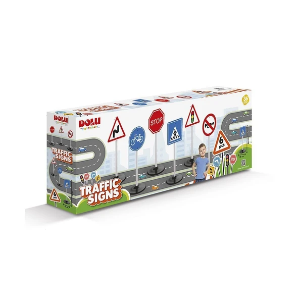 TOYZ DÜKKANIM 8080 Trafik İşaretleri Kız Erkek Çocuk Oyuncak Eğitici Oyuncaklar ürün görseli 1