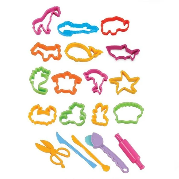 TOYZ DÜKKANIM Dede Art Craft Eğlenceli Kalıplar 19 Parça Kız Erkek Çocuk Oyuncak Eğitici Oyuncaklar ürün görseli 1