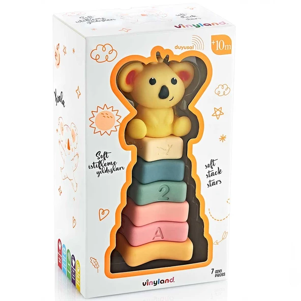TOYZ DÜKKANIM Vinyland Soft Yıldız Halkalar Koala 7'li Set 661877 Kız Erkek Çocuk Oyuncak Eğitici Oyuncaklar ürün görseli 1