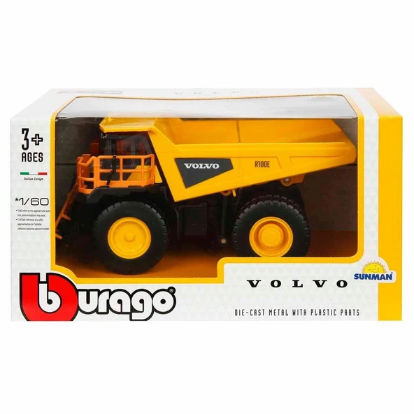 TOYZ DÜKKANIM 32089 1:60 Volvo R100E Rigid Hauler Model Araba Kız Erkek Çocuk Oyuncak Eğitici Oyuncaklar ürün görseli 1